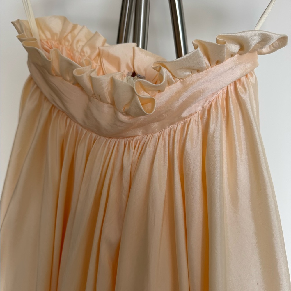 High-Waisted Paperbag Wedding Gown Skirt with Pockets - Picture 6 of 12